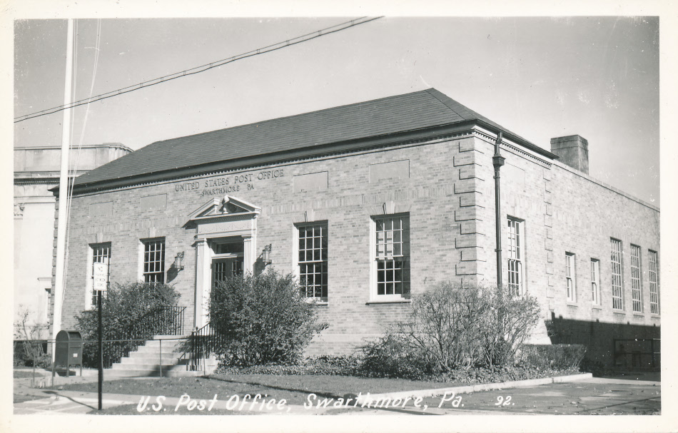 Swathmore, Pennsylvania Post Office Post Card