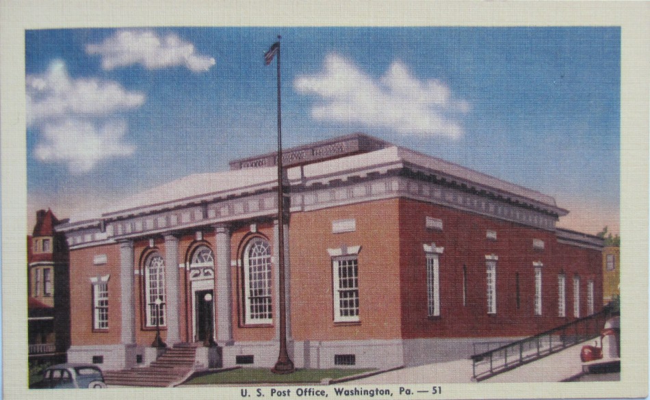 Washington, Pennsylvania Post Office Post Card