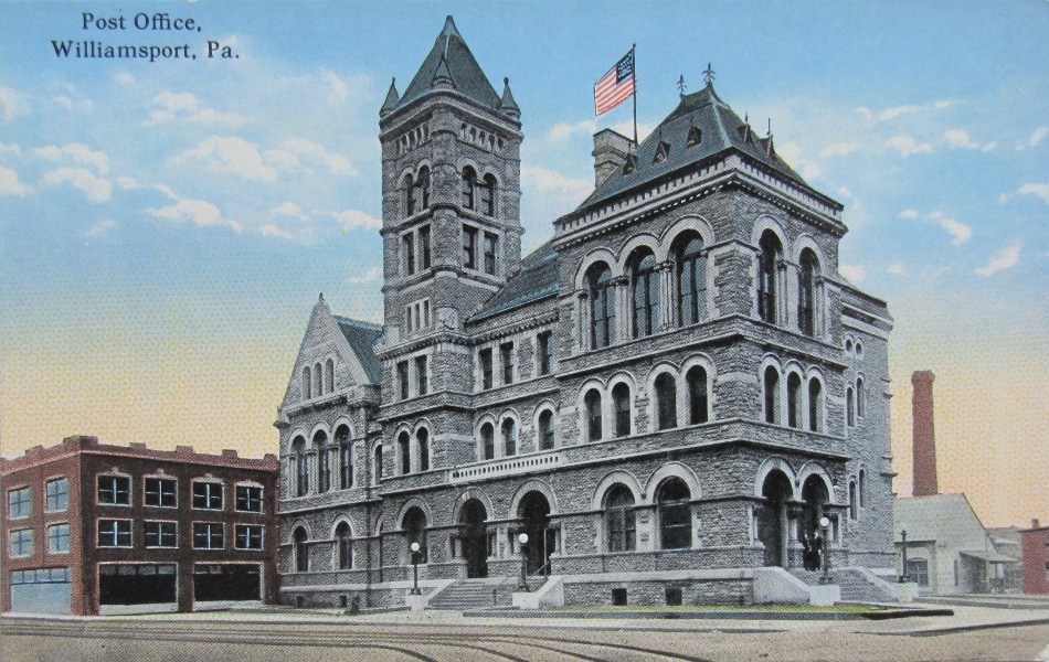 Williamsport, Pennsylvania Post Office Post Card