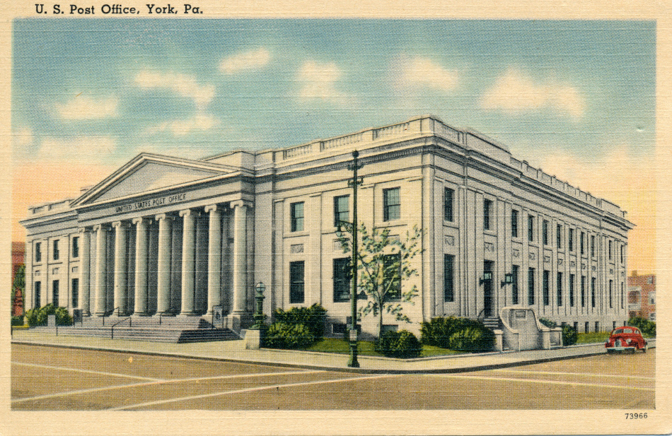 York, Pennsylvania Post Office Post Card