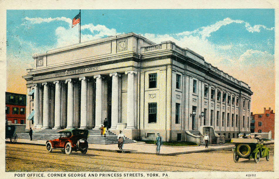 York, Pennsylvania Post Office Post Card