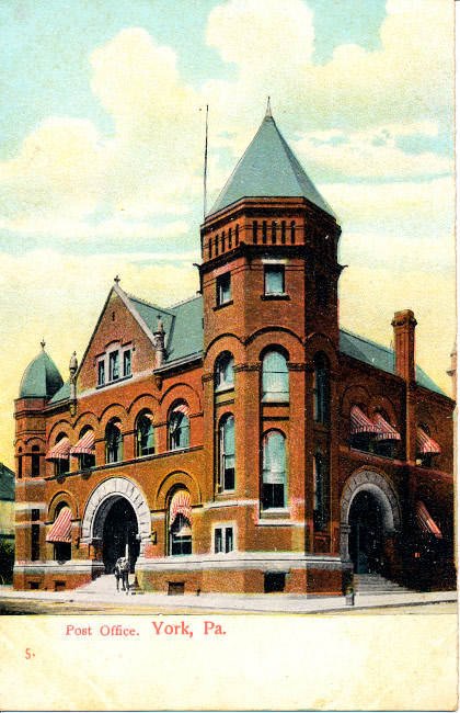 York, Pennsylvania Post Office Post Card