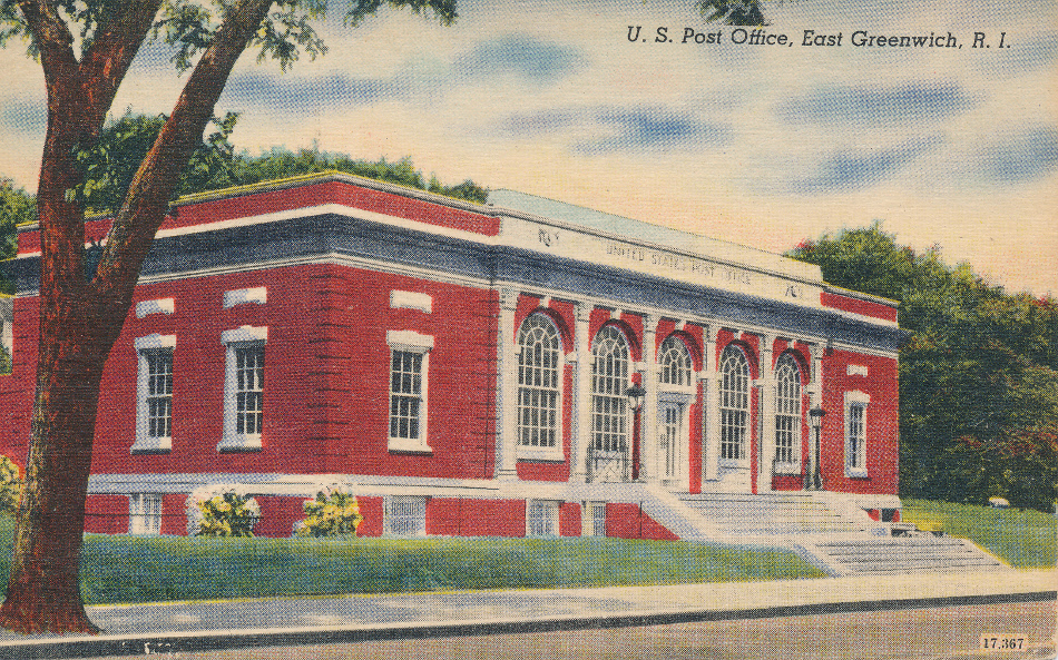 East Greenwich, Rhode IslandPost Office Post Card