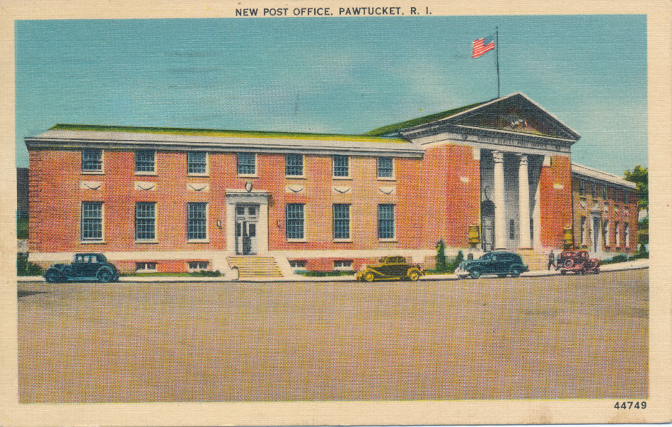 Pawtucket, Rhode IslandPost Office Post Card