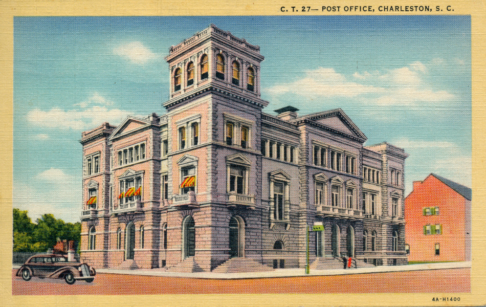 Charleston, South Carolina Post Office Post Card