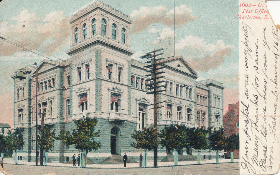 Charleston, South Carolina Post Office Post Card