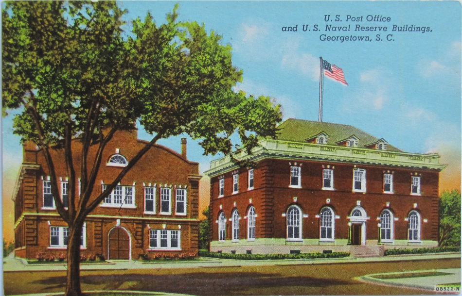 Georgetown, South Carolina Post Office Post Card