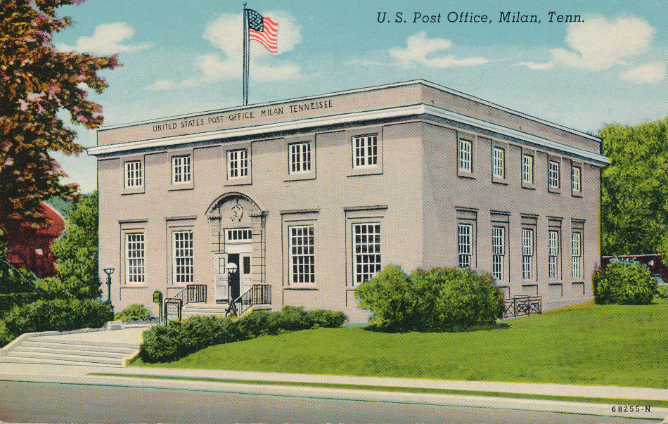 Milan, Tennessee Post Office Post Card