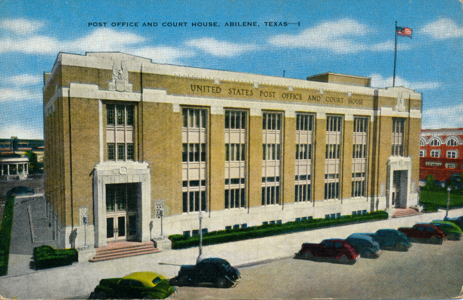Abilene, Texas Post Office Post Card