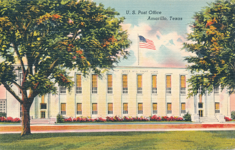 Amarillo, Texas Post Office Post Card