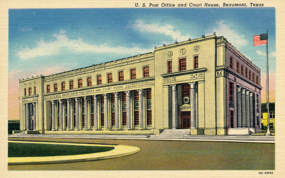 Beaumont, Texas Post Office Post Card