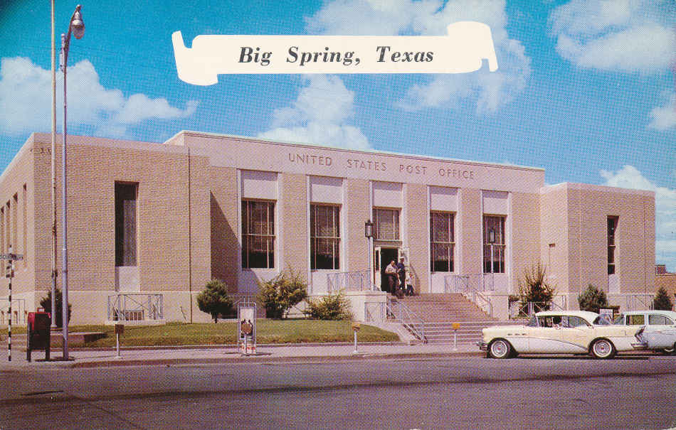 Big Spring, Texas Post Office Post Card