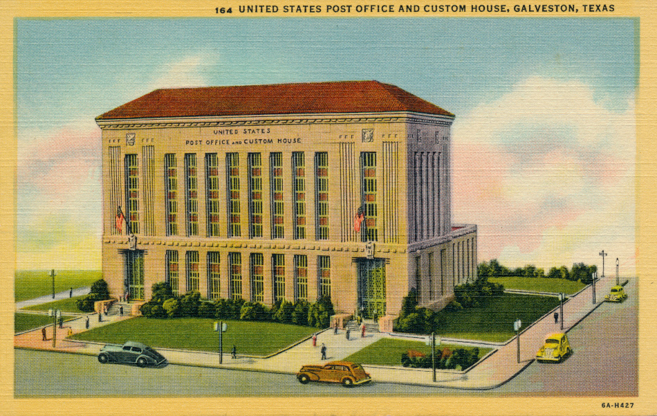 Galveston, Texas Post Office Post Card