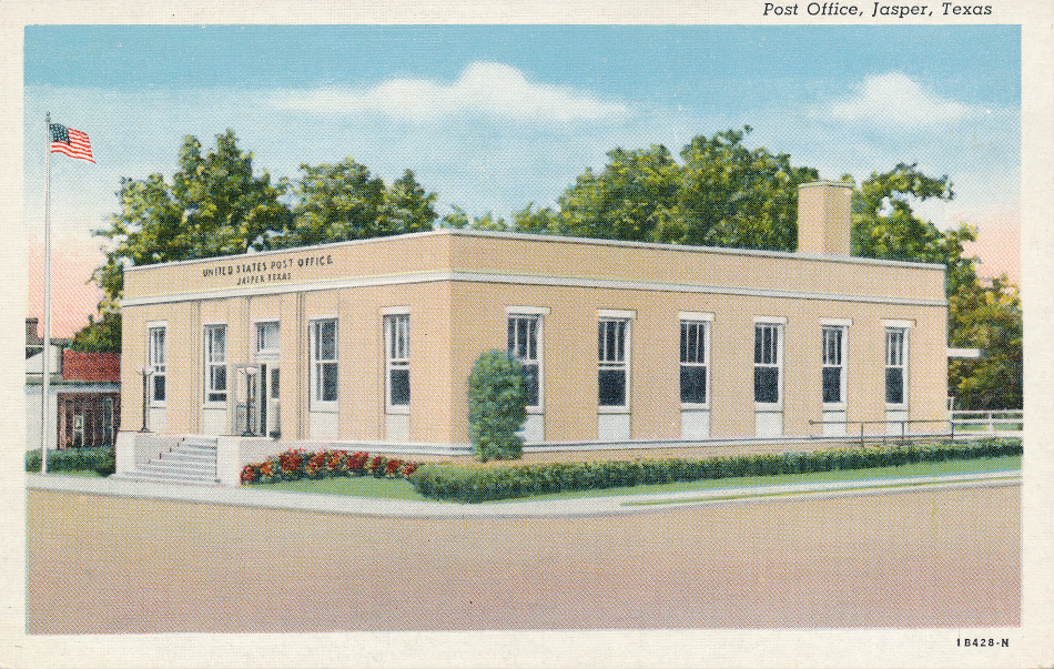 Jasper, Texas Post Office Post Card
