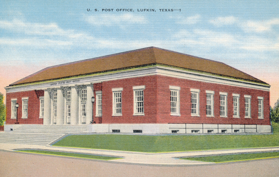 Lufkin, Texas Post Office Post Card