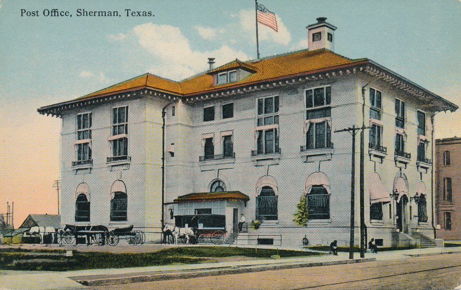 Sherman, Texas Post Office Post Card