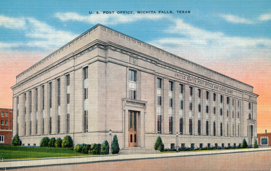 Wichita Falls, Texas Post Office Post Card