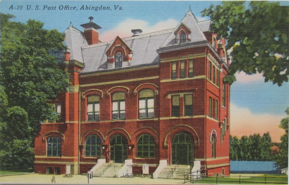Abingdon, Virginia Post Office Post Card