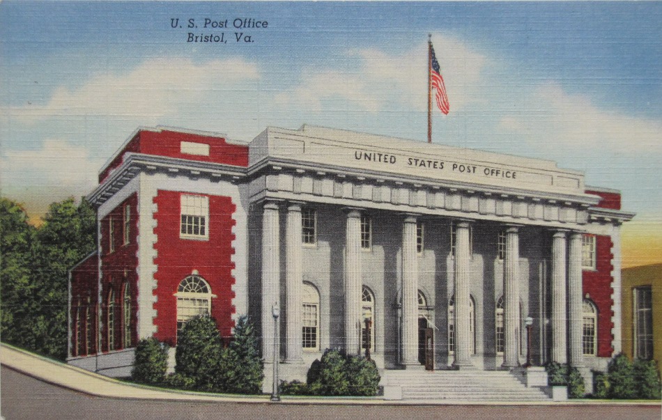 Bristol, Virginia Post Office Post Card