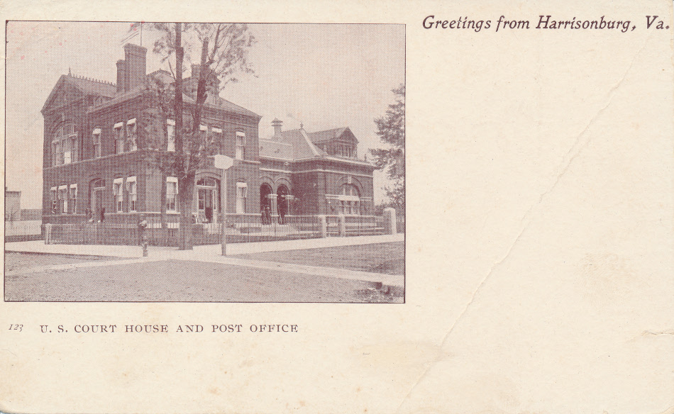 Harrisonburg, Virginia Post Office Post Card