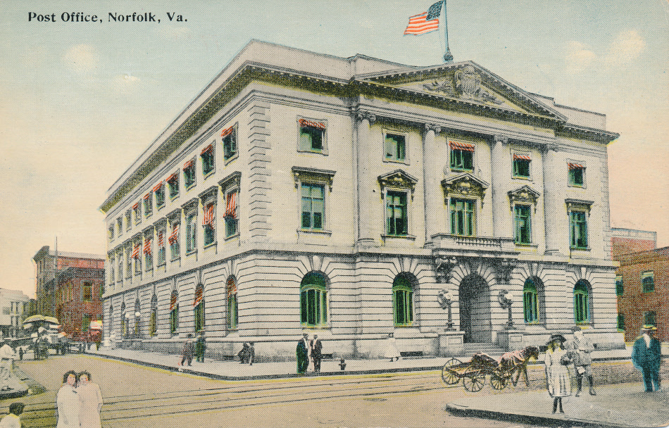 Norfolk, Virginia Post Office Post Card