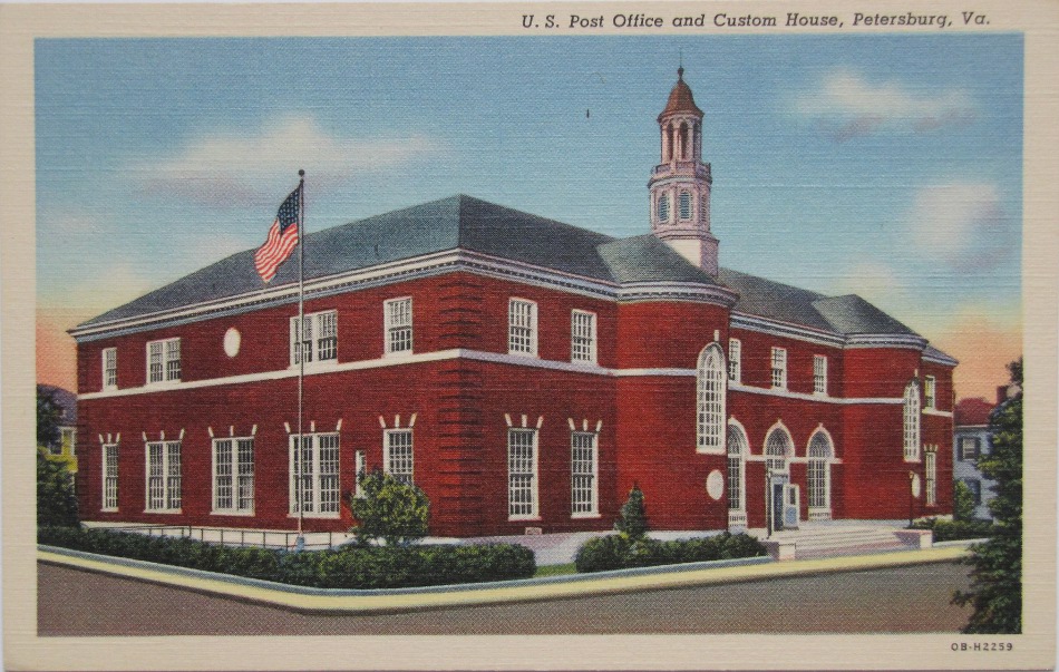 Petersburg, Virginia Post Office Post Card