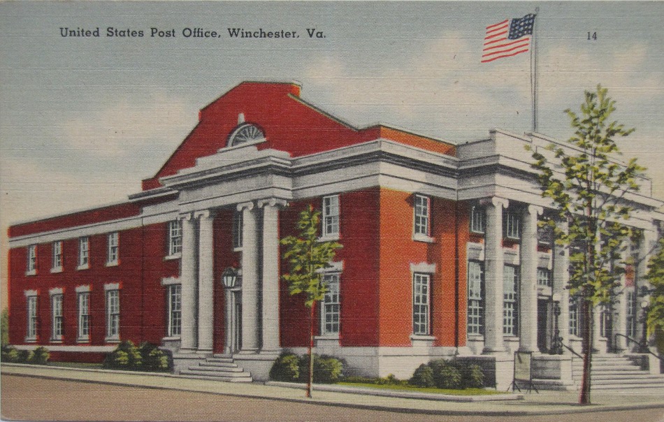 Winchester, Virginia Post Office Post Card