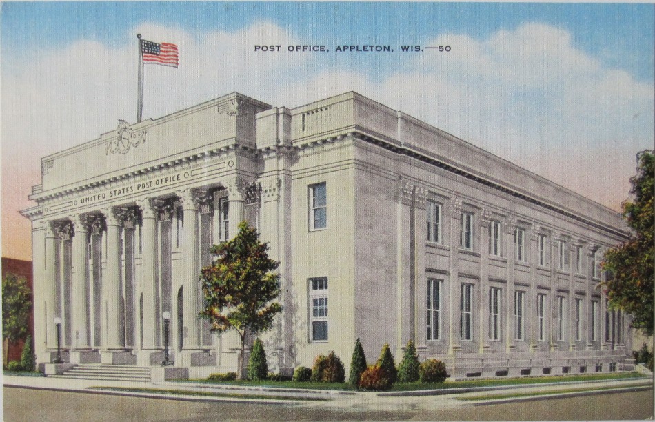 Appleton, Wisconsin Post Office Post Card