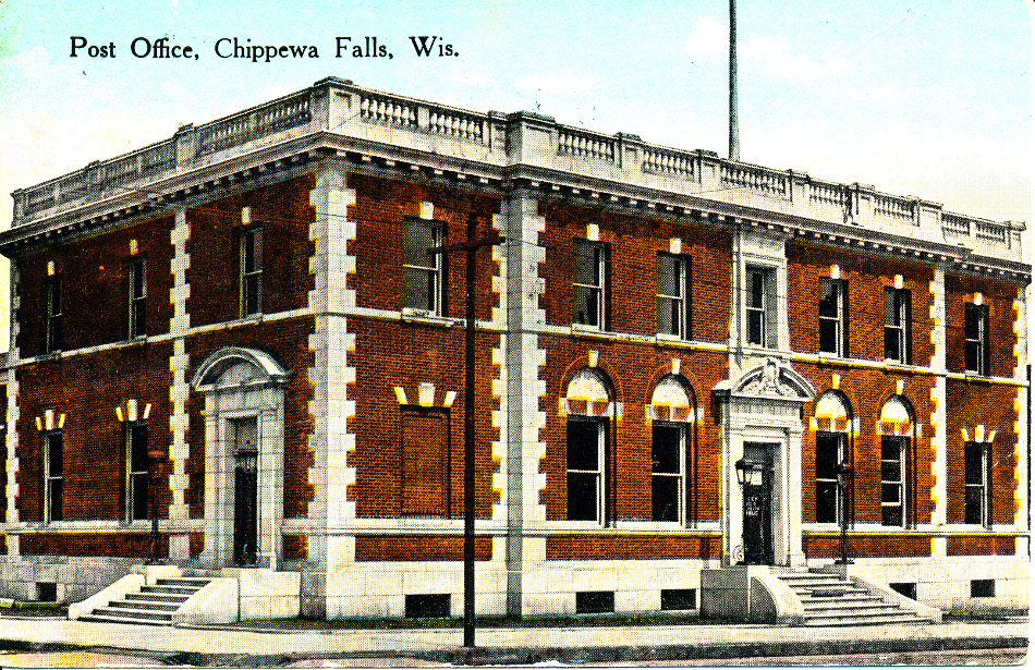 Chippewa Falls, Wisconsin Post Office Post Card