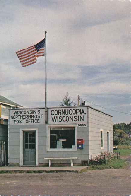 Cornucopia, Wisconsin Post Office Post Card
