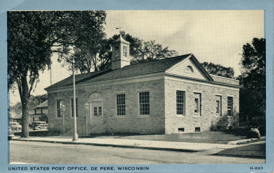De Pere, Wisconsin Post Office Post Card
