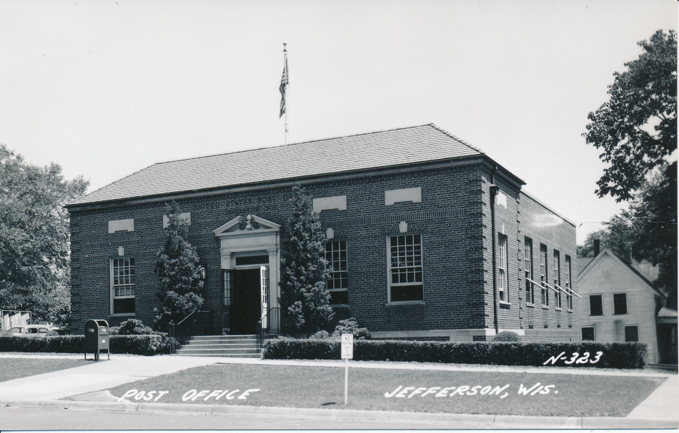 Jefferson, Wisconsin Post Office Post Card