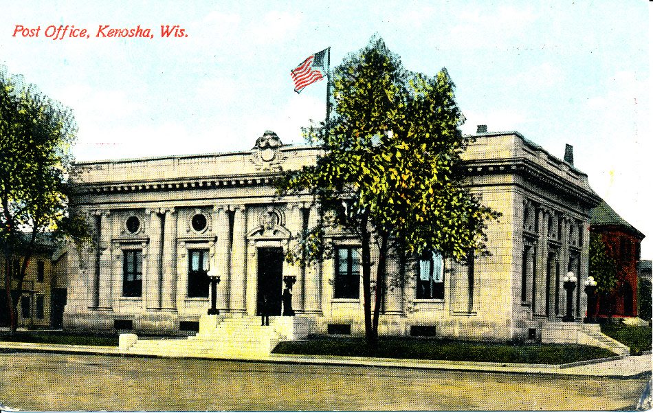 Kenosha, Wisconsin Post Office Post Card