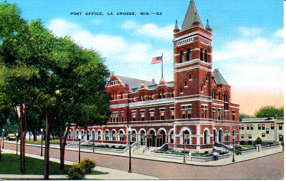 La Crosse, Wisconsin Post Office Post Card