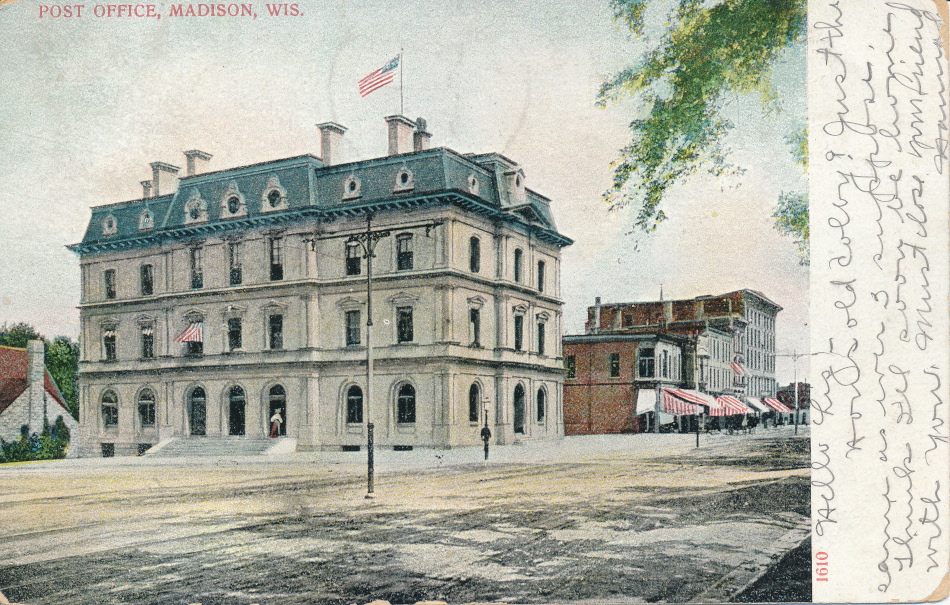 Madison, Wisconsin Post Office Post Card