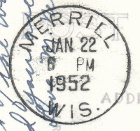 Merrill, Wisconsin Post Office Post Card