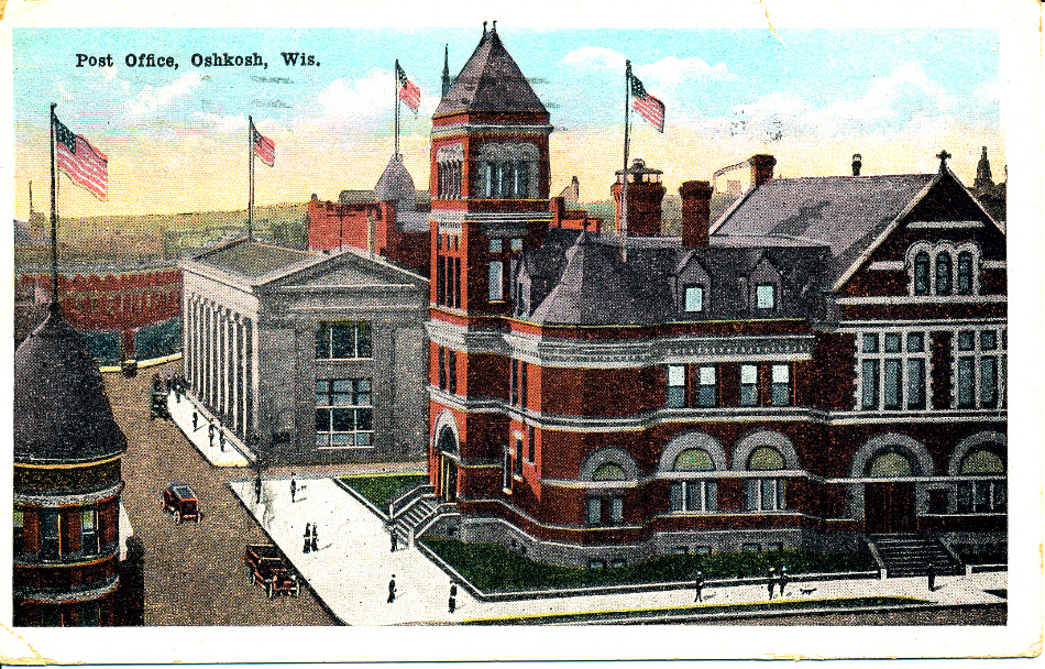 Oshkosh, Wisconsin Post Office Post Card