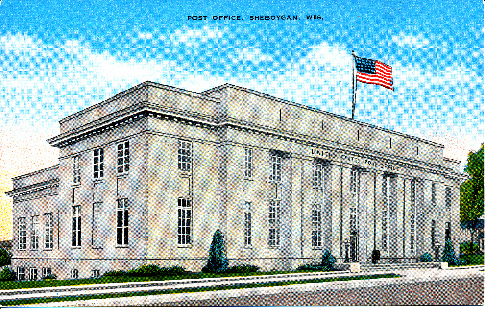 Sheboygan, Wisconsin Post Office Post Card