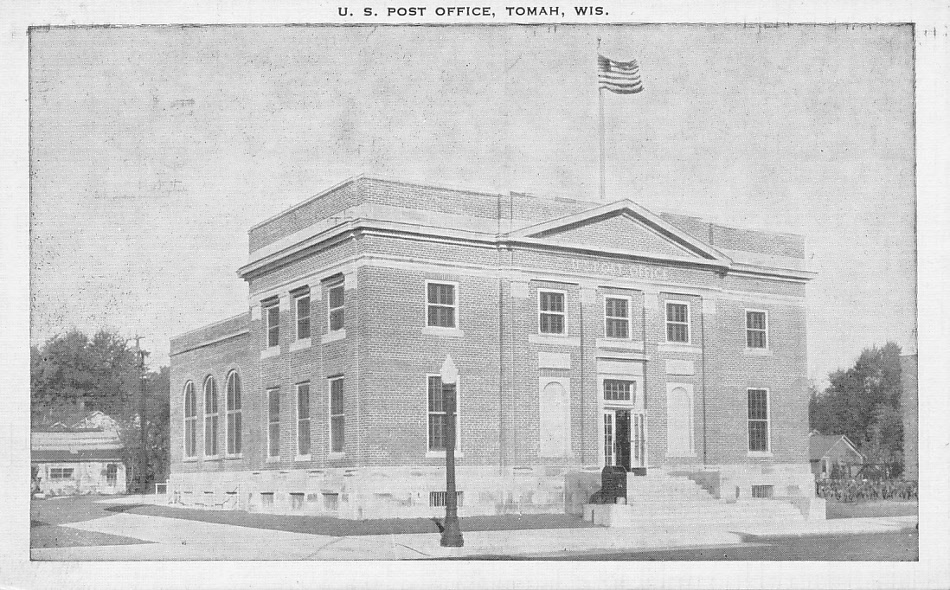 Tomah, Wisconsin Post Office Post Card