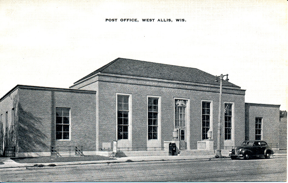 West Allis, Wisconsin Post Office Post Card