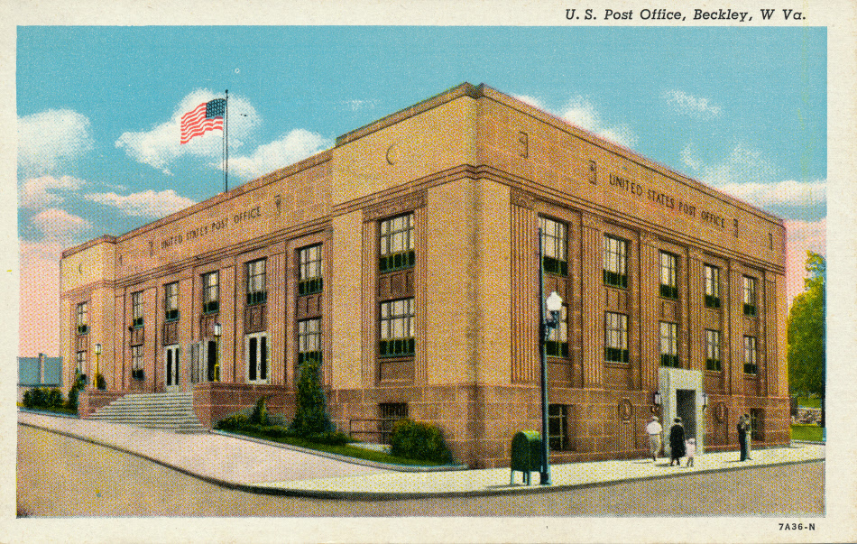 Beckley, West Virginia Post Office Post Card