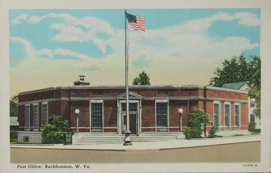 Buckhannon, West Virginia Post Office Post Card