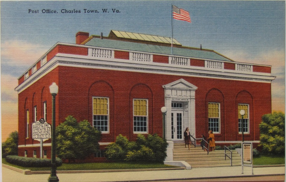 Charles Town, West Virginia Post Office Post Card