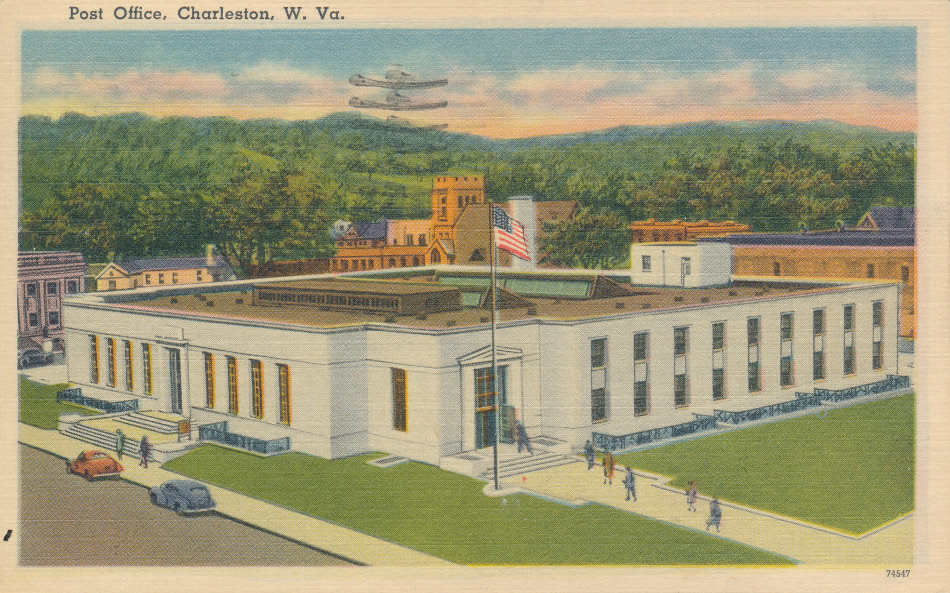 Charleston, West Virginia Post Office Post Card