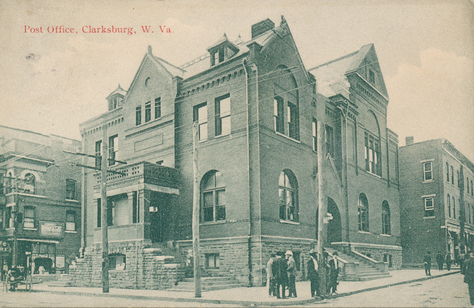 Clarksburg, West Virginia Post Office Post Card