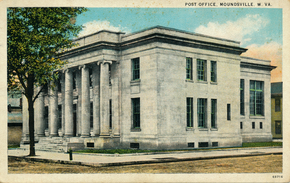 Moundsville, West Virginia Post Office Post Card