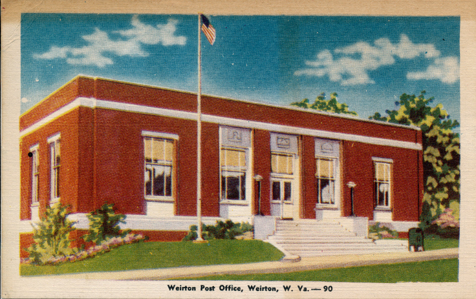 Weirton, West Virginia Post Office Post Card