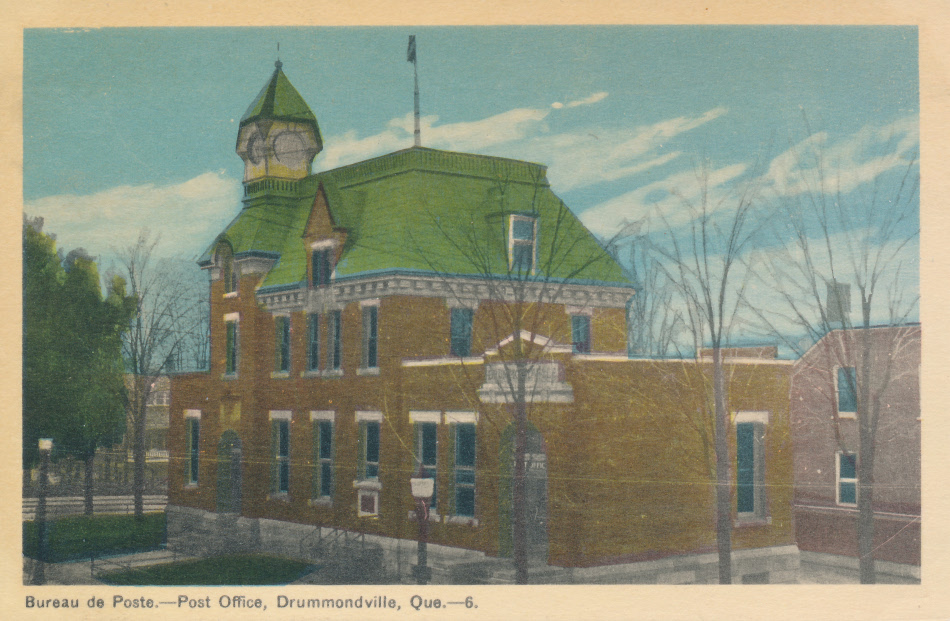 Drummondville,  Post Office Post Card