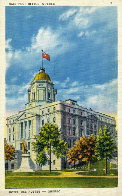 Quebec Post Office Post Card
