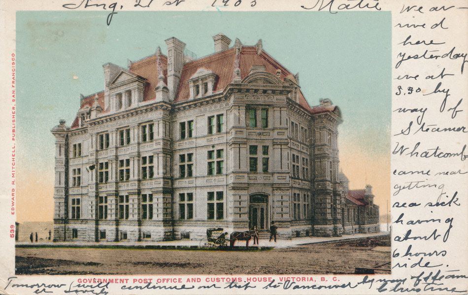 Victoria, British Columbia Post Office Post Card